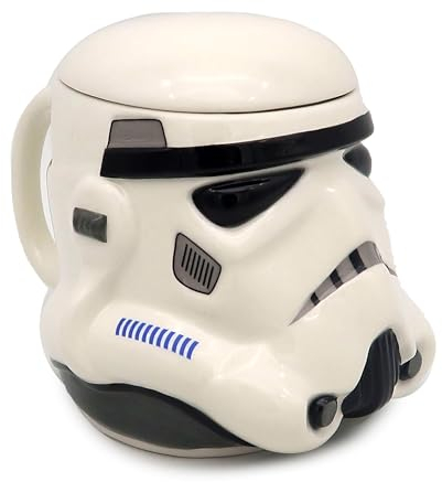 Puckator The Original Stormtrooper Helmet Ceramic Shaped Tea Coffee Mug Funny Home Accessories Cute Gifts for Girlfriend Large Mugs for Men Women Hot Drinks Cups Presents Secret Santa Gift Cup Set