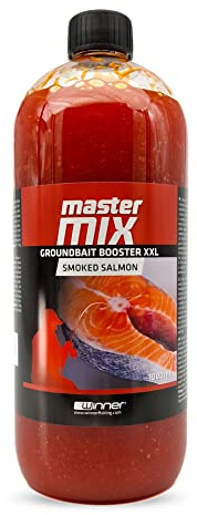 Tandem Baits Karpfen Futter Angelfutter Attraktor Master Mix Groundbait Booster XXL 1000 ml Rauchlachs
