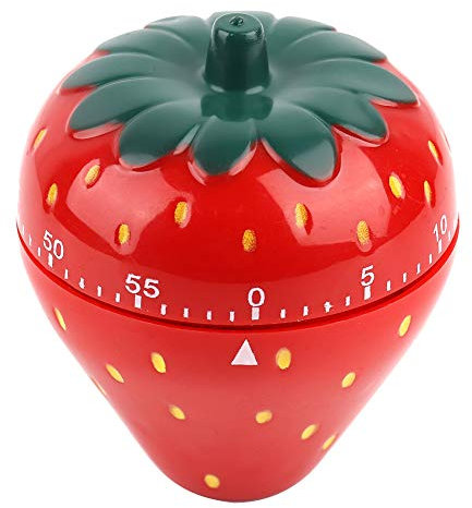Alvinlite Küchentimer | 60 Minuten süßer Küchentimer, erdbeerförmiger Küchentimer, mechanischer Zeiterinnerungstimer zum Kochen in der Küche