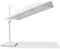 PURPLE LEAF 2.7 X 2.7 M Garden Cantilever Parasol, Large Square Patio Umbrella with White Frame, Crank Handle and Tilt for Balcony and Outdoor, White
