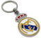 ms móvil shop Real Madrid Porte-clés Classique Bouclier Métallique Officiel avec Relief 8 x 3 cm, Blanc meringue, M