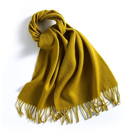 MOONESSA Vielseitiger Wollschal Winterwollschal,senfgelb