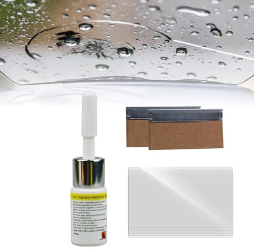 Rakiuty Kit de Reparación Parabrisas Automóvil,Kit de reparación de Parabrisas,Auto Glass Nano Repair Fluid,Liquido Parabrisas Coche,Kit Reparacion Parabrisas Coche,para Astillas,1Pcs,Blanco