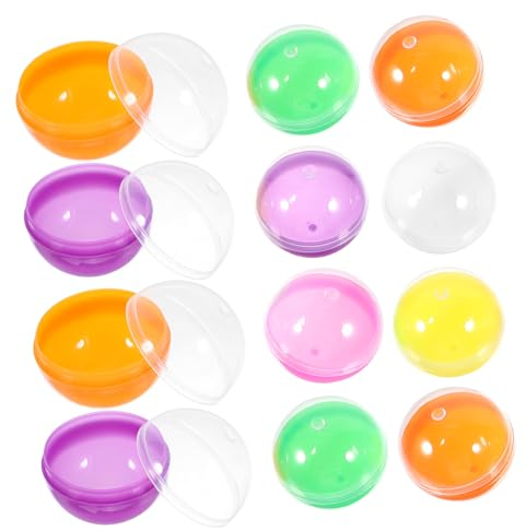 ifundom 50 Pièces Gacha Machine à Oeufs Coquille D'oeuf Petit Jouet à Rondes Balles Transparentes à Remplir Balle Vide Surprise Tennis Plastique Enfant Loterie