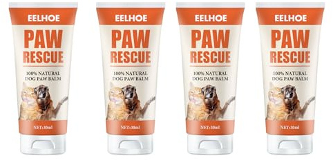 Pfotenbalsam Hunde 30ml für weiche Hundepfoten - Hunde Pflege Pfotenpflege Katze, Pet Foot Care Pfotenschutz Creme, Katzen Hunde Zubehör Winter & Sommer (4PCS,30ML)