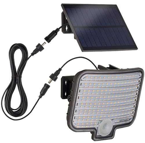 Oktaplex Ede Projecteur solaire à LED extérieur avec détecteur de mouvement blanc chaud 3000K Projecteur extérieur IP44 Applique solaire d'extérieur anthracite