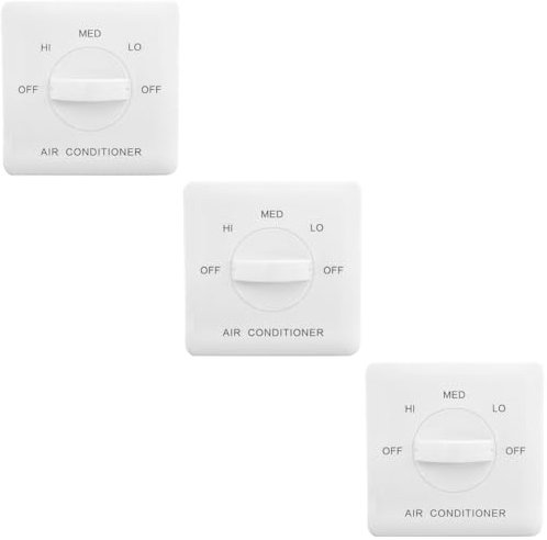 Hoement 3stücke Panel Fan Controller Dreistufiger Temperaturregler Für Klimaanlagen Robustes Material Einstellbare Lüftergeschwindigkeit Für Optimale Raumtemperatur