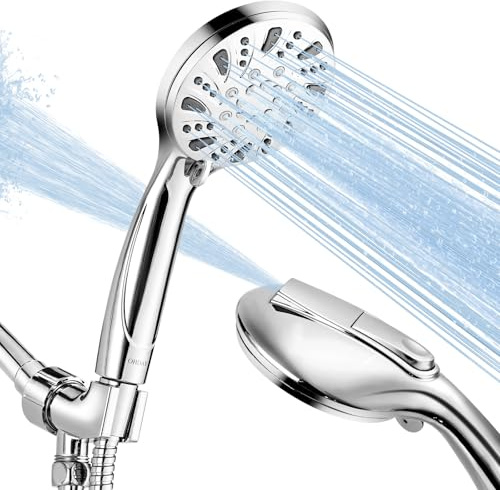 High Pressure Shower Head with Handheld - OHDAY® 6-Mode Powerful Showerhead with 70'' Stainless Steel Hose, Adjustable Bracket and Built-in Power Wash to Clean Tub Tile Pets Bathroom Corner