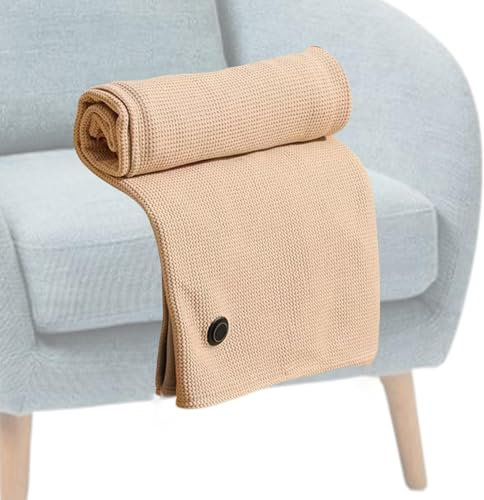 Battery Powered Electric Blanket, Battery Powered Heated Shawl Soft Zipper Heated Shawl with 3 Heating Levels, Cozy Winter Heated Shawl for utili