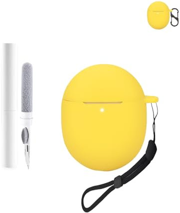 Silicone Protective Case for Google Pixel Buds Pro 2 Earbuds - Durable and Eco-Friendly Bluetooth Earphone Cover with Precise Holes - Yellow