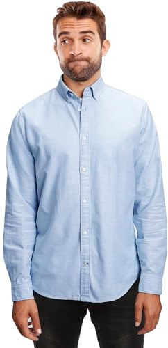 Vasego Regular Fit Long Sleeve Button Down Collar Oxford Shirt for Men