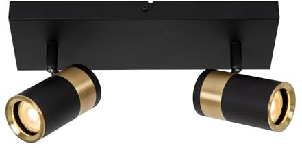 LUCIDE Gorik Deckenleuchte, 2 x GU10, Schwarz