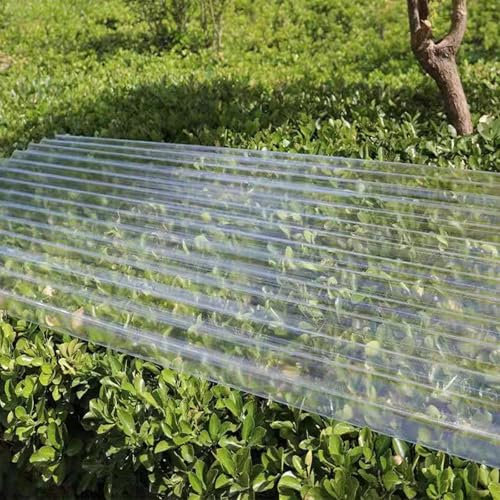 Bitumenwellplatten,Transparente Dachplatten,Wetterfest FRP-Tageslichtplatten,Isolierende Dachmaterial,Zuschneidbar Profilplatten Trapez,für Carport-Gewächshäuser,1,5mm dick, 9/11/13/15 Stück(13 Pcs,0.