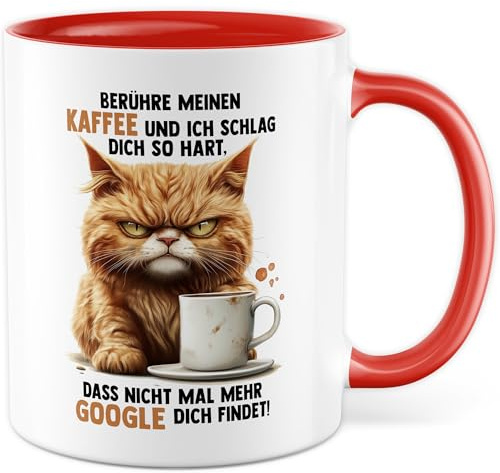 Tasse Büro Kaffee Geschenk Berühre meinen Kaffee, Kaffeetasse Sarkasmus Witz Humor Geschenkidee Kaffeeliebhaber, Abschied Feierabend