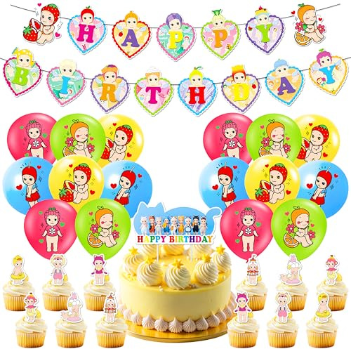 30PCS Angel Birthday Decorations Cumpleaños Fiesta Temática,Angel Feliz Cumpleaños Pancartas Fiesta Decoraciones Fiestas Suministros Para Angel,Banner Adornos Para Cupcakes
