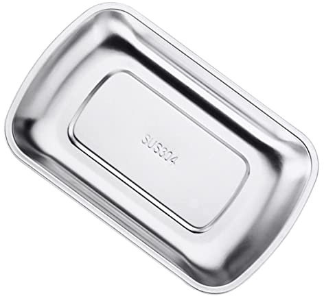 TOPPERFUN Plateau Acier Inoxydable Pratique Pour Fruits Collations Et Rangement Avec Torchon