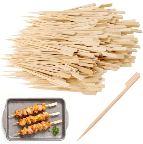 SYUTBOU 1000 Stück 15cm Bambus Spieße, Holzspieße für Fingerfood, Cocktailspieße Schaschlikspieße Grillspieße Holz für Snacks, Partys und Catering