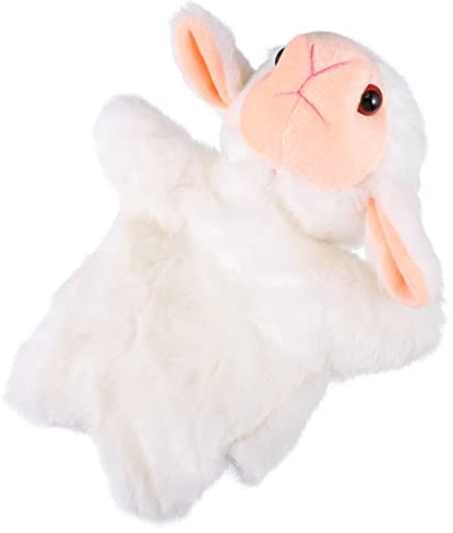 WOONEKY 1 Stück Plüsch Schaf Handpuppe Weiches für Kuscheltier für Kreatives Spiel und Geschichtenerzählen Cartoon Design Fantasie und Kommunikation