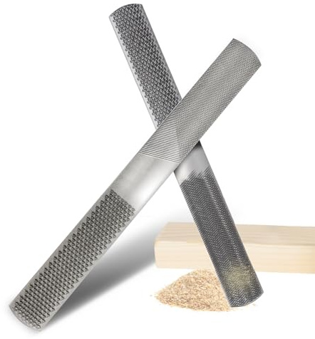MORROWIND Raspa per Legno, 20 cm Utensile Manuale 4-in-1 in Acciaio ad Alto Tenore di Carbonio con Superfici Piana, Semitonda, Rotonda e Raspa, per Legno, Metallo Tenero e Plastica, 2-Pezzo