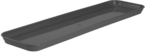KADAX Untersetzer 60 cm für Evron Blumenkasten, rechteckiger Blumenuntersetzer aus Kunststoff, Blumentopfuntersetzer für Balkonkasten, Pflanzenuntersetzer (Anthrazit)