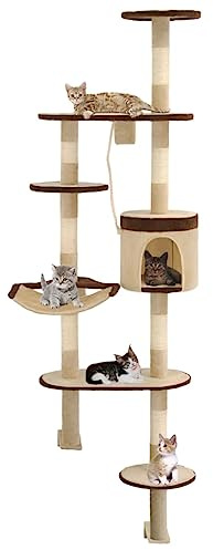 Solivagant Arbre à Chat en sisal Montage Mural 194 cm Beige et Marron,(11.85 KG)