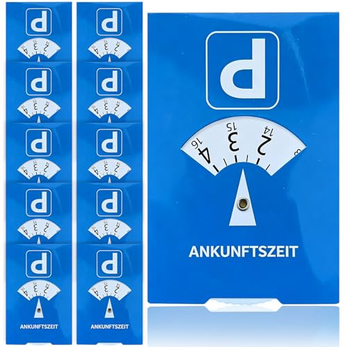 BaZuyunMd 10 Stück Parkscheibe Pappe, Parkuhr Auto, Parkscheiben, Parkschein, Parkscheibe Motorrad, Parkscheiben geeignet für Autos, Motorräder, LKW und Wohnmobile, 11 x 15 cm, Blau