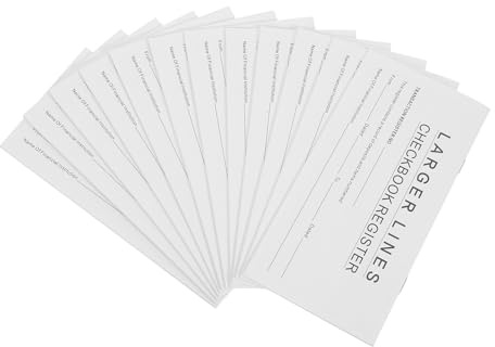 DRESSOOS 12 Stück Scheckbuchregister für Persönliche Schecks Buchhaltungsbuch Weiß Papier Leicht Lesbar für Geschäftskonten Girokonten Bank und Sparkonten