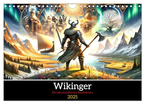 Wikinger - Ein Jahr im Leben der Nordmänner (Wandkalender 2025 DIN A4 quer), CALVENDO Monatskalender: Wikingerjahre: Zwölf Monate, zwölf Abenteuer (CALVENDO Menschen)