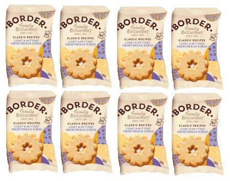 Shortbread Rings - Luxury Mini Packs Of 2 Border Biscuits (Pack of 8)