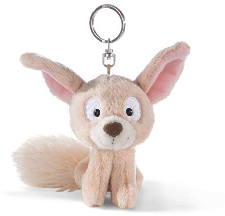 NICI Wüstenfuchs Fehmi 10cm Schlüsselanhänger, flauschiges Plüschtier mit Schlüsselring