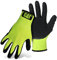 Cat CAT017411X Arbeitshandschuhe mit hoher Sichtbarkeit, Größe XL, Dip Texturierte Latex-beschichtete Handschuhe mit gestricktem Handgelenk