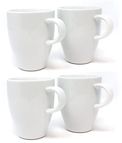 4er Set Kaffee Tasse 0,3 l Porzellan Kaffeetasse Tassen Becher Porzellantasse Kaffeebecher Teetasse Geschirr