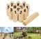 YRHome Kubb Wikingerspiel Wurfspiel Holzkielspiel Holzwurfspiel Schwedenschach skandinavisches Lustiges Wurfspiel Outdoorspiel Indoor & Outdoor für Kinder & Erwachsene 12 Numbers naturbelassenes Holz