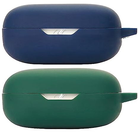 Akancy Compatible with JBL Wave Flex Headphone Case, [Supports Wireless Charging] [Shockproof Case] Silicone Protective Case for Headphones (Blue Green)