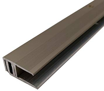 ufitec Profilsystem för parkett- och laminatgolv – för belägghöjder från 7–16 mm – många färger finns (avslutningsprofil | 270 cm lång, ljusbrons)