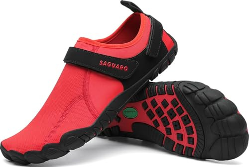 SAGUARO Water Shoes for Women Men Quick Drying Wet Beach Aqua Shoes for Swim Sea Surfing Diving Sailing Pool Persian Red 36 EU/3.5 UK