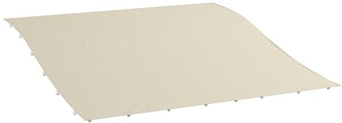 Outsunny Telo di Ricambio per Pergola da Giardino 2.5x3 m con 8 Fori di Drenaggio, Ganci e Anelli, Copertura per Gazebo Pergola in Poliestere, 297x243 cm, Beige
