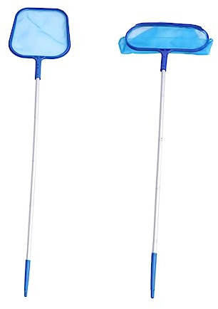 FUNOMOCYA Épuisette De Piscine Aluminium avec Tige Et Filet pour Nettoyage De Piscine Et Récupération