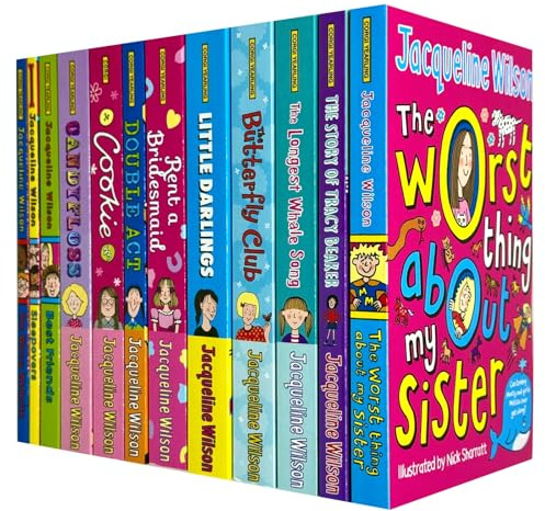 Jacqueline Wilson 12 Books Collection Set – The Worst Thing About My Sister, Tracy Beaker, Little Darlings, Candyfloss & More