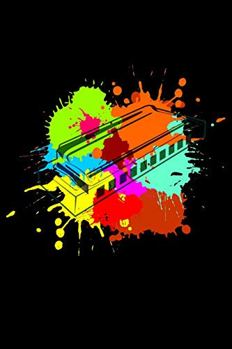 Mundharmonika: A5 Tabulatur Block mit leeren Tabulaturlinien - 120 Seiten Tab Notizbuch perfekt als Notenbuch oder Notenheft, passendes Geschenk für Mundharmoniker Musiker!