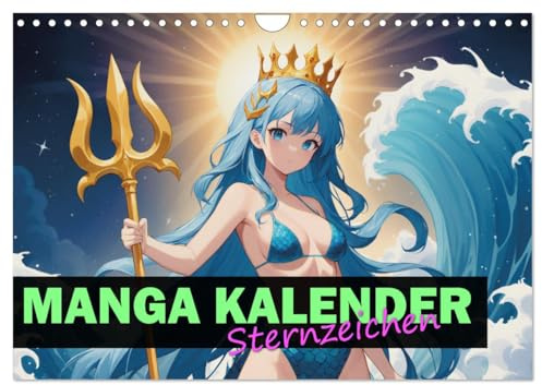 Manga Kalender Sternzeichen (Wandkalender 2026 DIN A4 quer), CALVENDO Monatskalender: Jedes Sternzeichen als Anime Manga Motiv (CALVENDO Kunst)