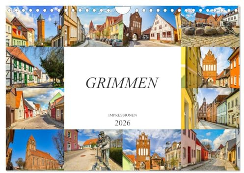 Grimmen Impressionen (Wandkalender 2026 DIN A4 quer), CALVENDO Monatskalender: Die Stadt Grimmen in zwölf wunderschönen Bildern festgehalten (CALVENDO Orte)