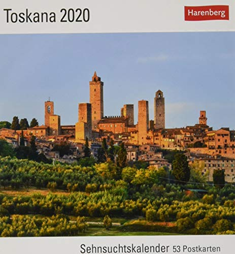 Toskana Postkartenkalender 2020. Wochenkalendarium. Blockkalender. Format 16 x 17,5 cm: Sehnsuchtskalender, 53 Postkarten