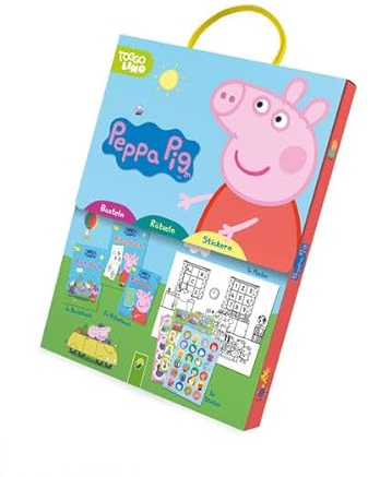 Peppa Pig Spaß-Set: Set mit Malbuch, Bastelbuch, Rätselbuch und Stickern