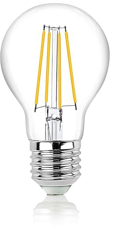 hellum LED Glühbirne E27 warmweiß, 9,5W ersetzt 75 Watt klar | LED Lampe 1055 Lumen 2700 Kelvin, E27 Vintage LED Leuchtmittel, Glühlampe Tropfen G45, LED Filament innen & außen 206128