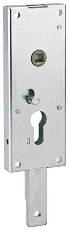 THIRARD - Boitier de serrure en applique à double entrée à fouillot pour garage basculante, 1pts bas, 60x160mm, carré 7mm, gris