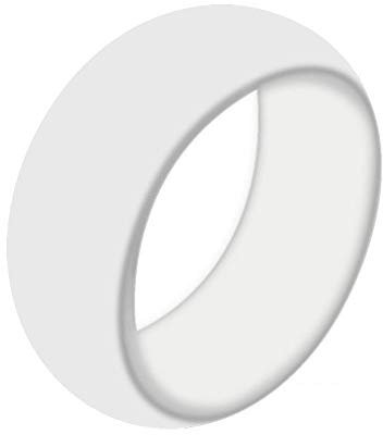 Boolavard Silicone Wedding Ring for Men and Women Affordable Silicone Rubber Band, 7 Pack, 5 Pack & Singles - White, Grey, Silver, Blue (White, 10-19.80mm)