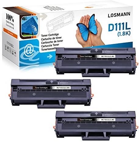 LOSMANN D111L Toner Kompatibel für Samsung MLT-D111L MLT-D111S für Xpress M2020W M2021 M2021W M2022 M2022W M2026 M2026W M2070 M2070F M2070FW M2070 M2070W M2071FH M2071FW M2071HW M2071 (3 Schwarz)