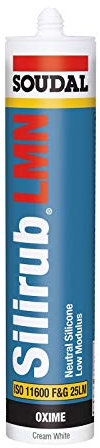 Cream White Soudal Silicone Sealant Slirub LMN All Purpose External Low Modulus Neutral Cureal Low Modulus Neutral Cure