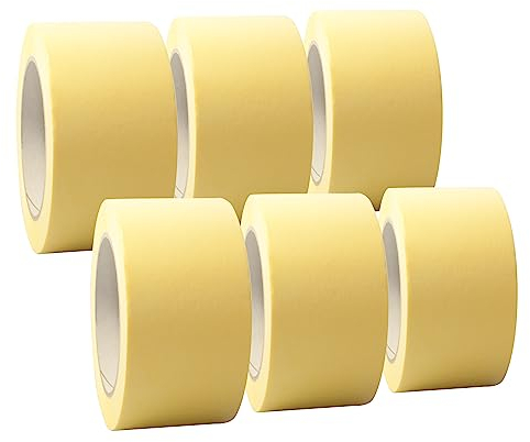 6 Rollen 'Premium' Malerkrepp | Abdeckband | Kreppband für Malerarbeiten | 19-200mm, Abmessungen:75mm x 50m